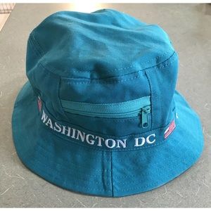 Washington DC Souvenir Bucket Hat With Zippered Pocket City Hunter Brand OS